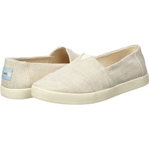 NWOT TOMS Women's Avalon Slip On Rose Gold Metallic Canvas 8.5 M